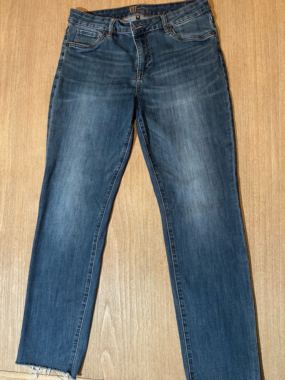 KUT from the Kloth Straight Leg Raw Hem Jeans - Size 10